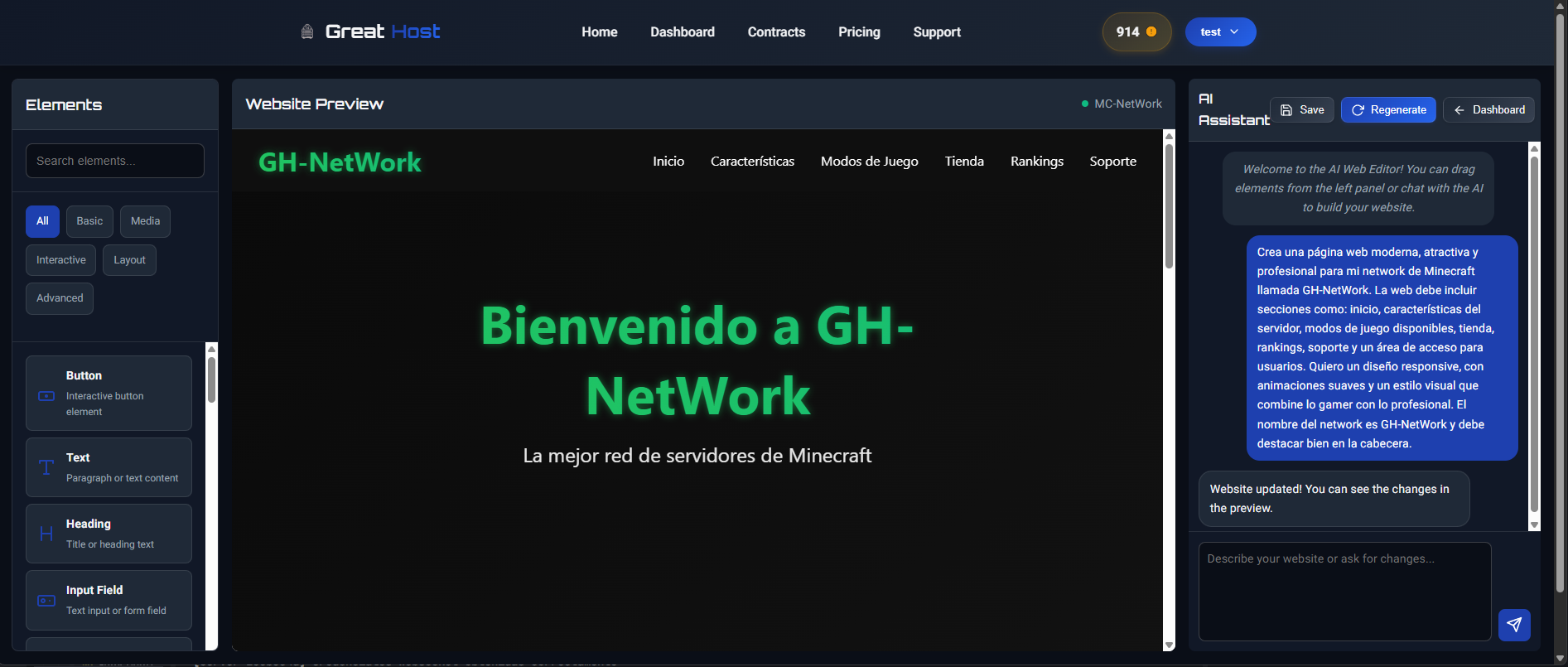 Web Editor con IA